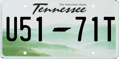 TN license plate U5171T