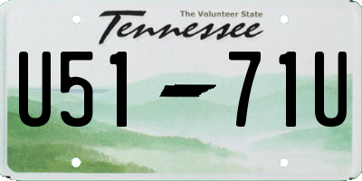 TN license plate U5171U