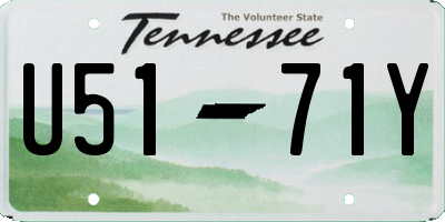 TN license plate U5171Y