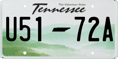TN license plate U5172A