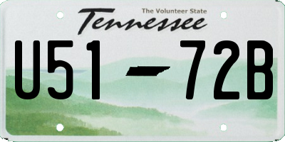 TN license plate U5172B
