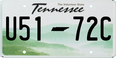 TN license plate U5172C