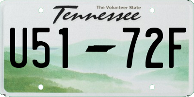 TN license plate U5172F