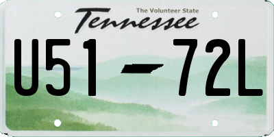 TN license plate U5172L