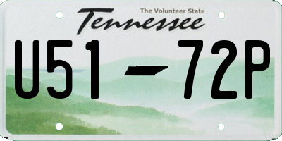 TN license plate U5172P