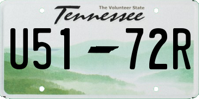 TN license plate U5172R