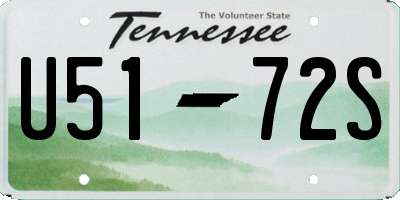 TN license plate U5172S