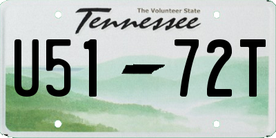 TN license plate U5172T