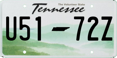 TN license plate U5172Z