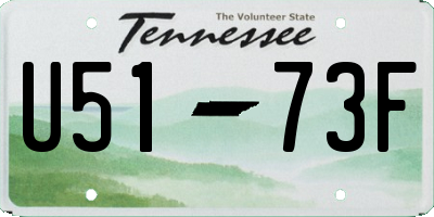 TN license plate U5173F