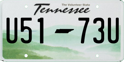 TN license plate U5173U