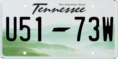 TN license plate U5173W
