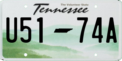 TN license plate U5174A