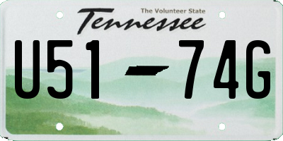 TN license plate U5174G