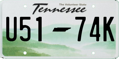 TN license plate U5174K