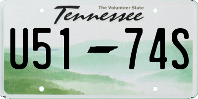 TN license plate U5174S