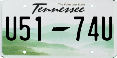 TN license plate U5174U