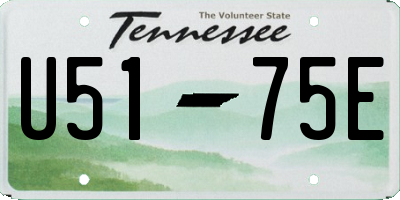 TN license plate U5175E