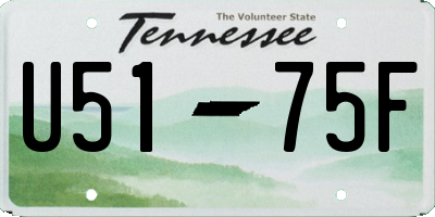 TN license plate U5175F