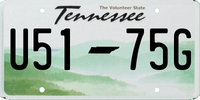 TN license plate U5175G