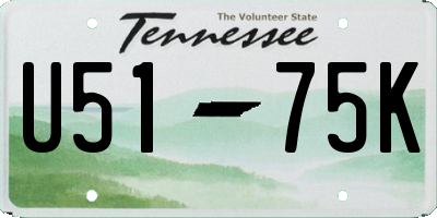 TN license plate U5175K