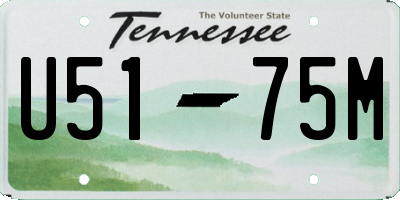 TN license plate U5175M