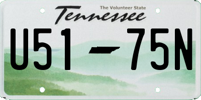 TN license plate U5175N