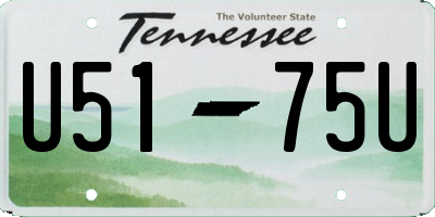 TN license plate U5175U