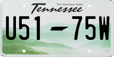 TN license plate U5175W