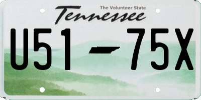 TN license plate U5175X