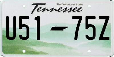 TN license plate U5175Z
