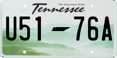 TN license plate U5176A