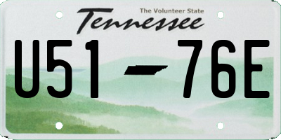 TN license plate U5176E