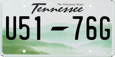 TN license plate U5176G