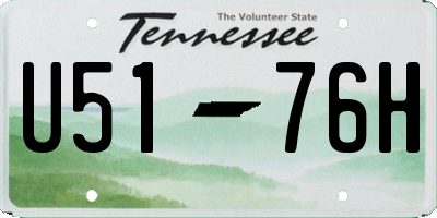 TN license plate U5176H