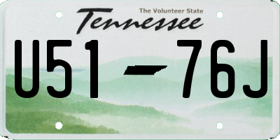TN license plate U5176J