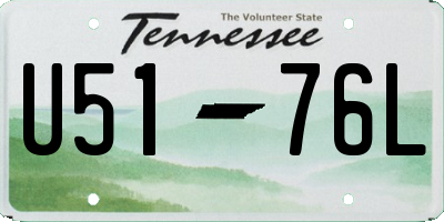 TN license plate U5176L