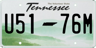 TN license plate U5176M
