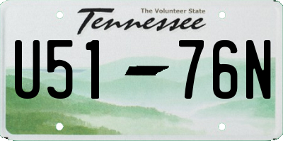 TN license plate U5176N