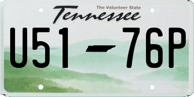 TN license plate U5176P