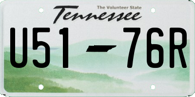 TN license plate U5176R
