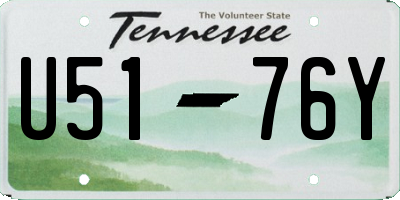 TN license plate U5176Y