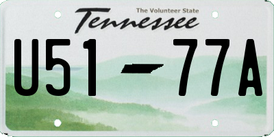 TN license plate U5177A