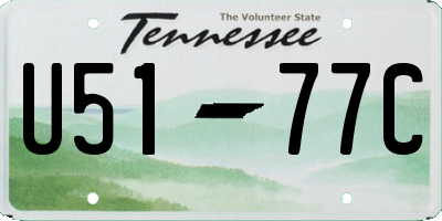 TN license plate U5177C