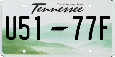 TN license plate U5177F