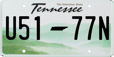 TN license plate U5177N