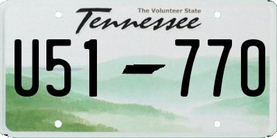 TN license plate U5177O