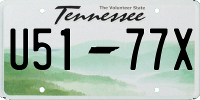 TN license plate U5177X