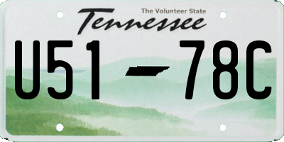 TN license plate U5178C