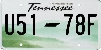 TN license plate U5178F